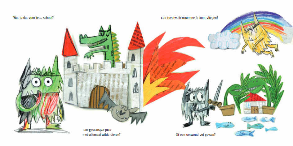 Het kleurenmonster gaat naar school
