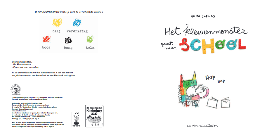 Het kleurenmonster gaat naar school