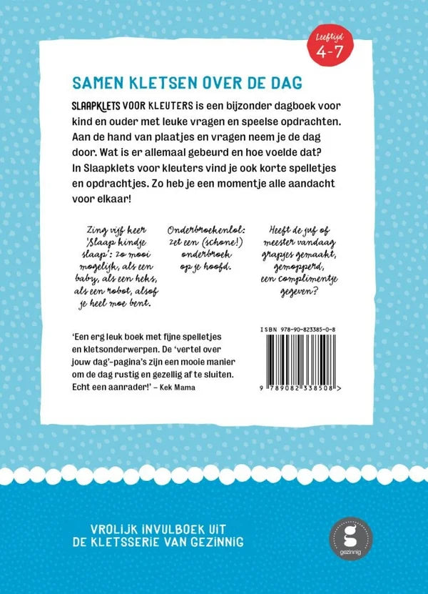 Slaapklets voor kleuters deel 1